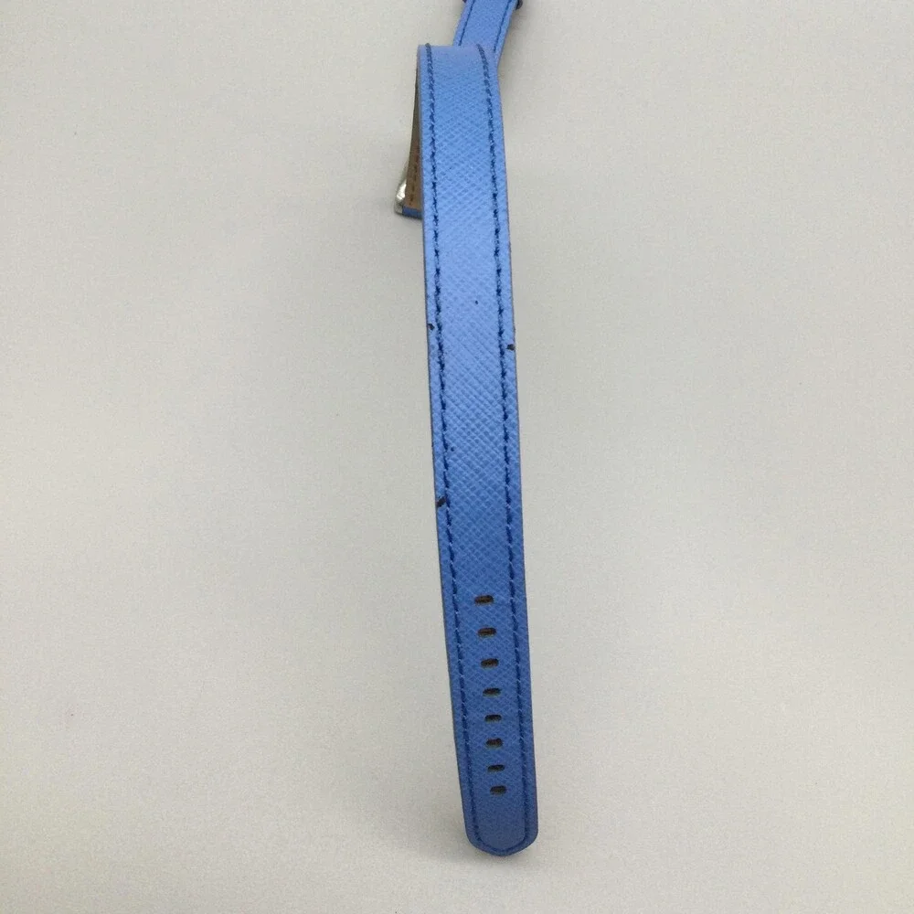 Michael Kors MK-2339 Womens Watch 20mm Silver Dial Blue Wrap Band New Battery